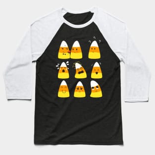 Candy Corn Emoticons Baseball T-Shirt